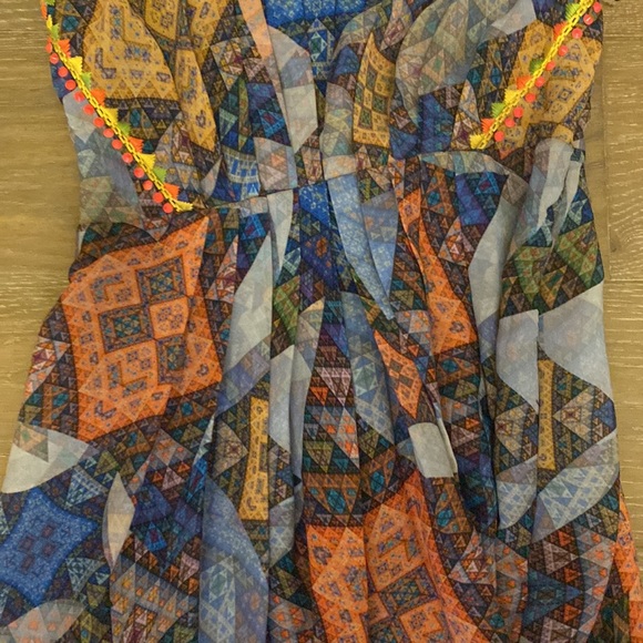 Anthropologie Ranna Gill Pleated embroidered maxi dress small - Picture 4 of 4